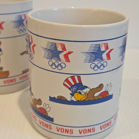 Sam the Eagle VONS Coffee Mug 1984 Los Angeles Summer Olympics PAPEL Set of 4 - Picture 6 of 15